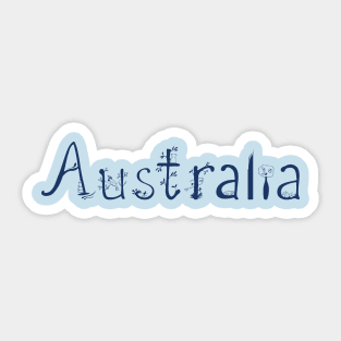 Australia word Sticker